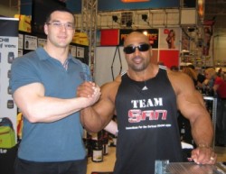 true natural bodybuilder at FIBO 2009 - Dennis James